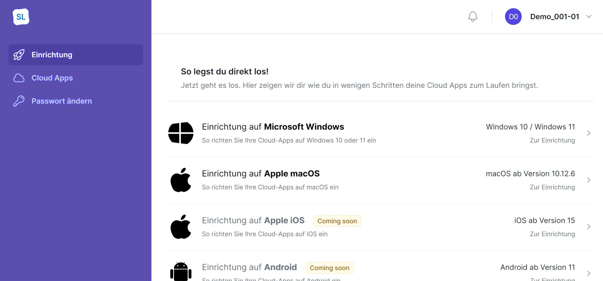 Selbstläufer PORTAL – Anwendungsübersicht